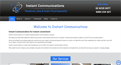 Desktop Screenshot of instantcommunications.com.au